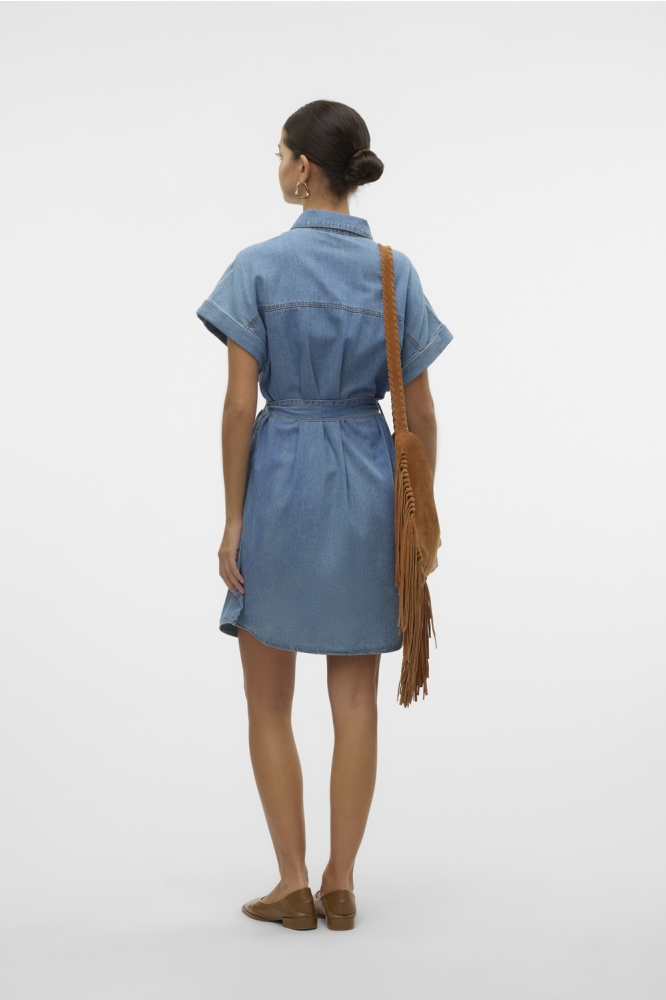 VMNOTUS SS SHORT DENIM DRESS YO371 10328263 MEDIUM BLUE DENIM